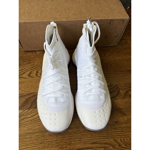 Under Armour Curry 4 Retro \'White Gold 2024\'  Basketball 1298306-111 Men Sz 11.5